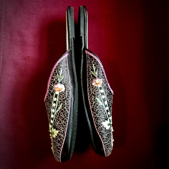 slippers Ken Cole Reaction, embroidered/beaded,6.5 - Picture 4 of 8